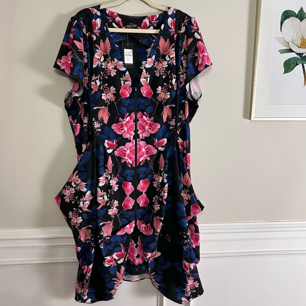 City Chic Zip Front Dress, NWT, size 24